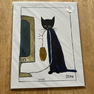Pete the Cat "Mouser" print. In vellum, never opened. 8.5" x 11"